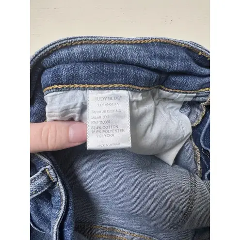 Judy Blue  High Rise Patch Destroyed 3XL Woman’s Denim Shorts‎ - Image 3