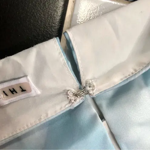 Third Form Tee T- Shirt Dress Midi Blue & White Tie Dye Print size 8 R Revolve