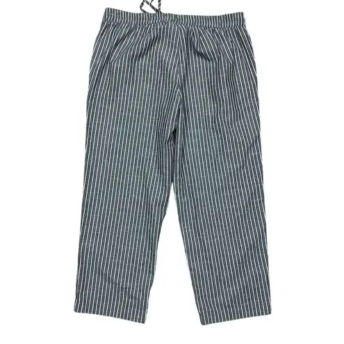 Ashley Stewart Women's Pinstripe Blazer & Pants Gray Size 22 Linen Blend