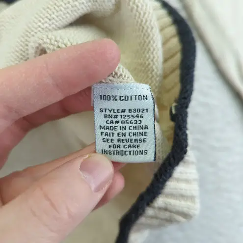 Habitat Womens Sweater Small Beige 100% Cotton Crew Neck Pullover 83021 Natural