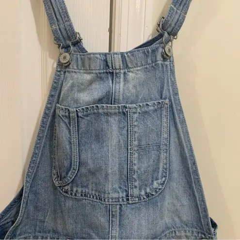 American Eagle  Distressed Patchwork Denim Tomboy Shortalls Size Small