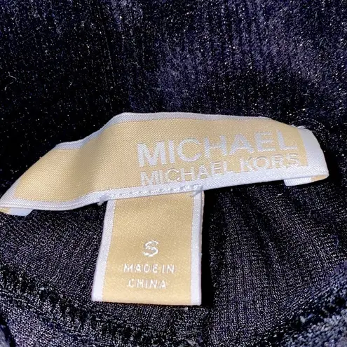 Michael Kors stretch cotton velvet corduroy jeans.Black with gold threads.Size S Black