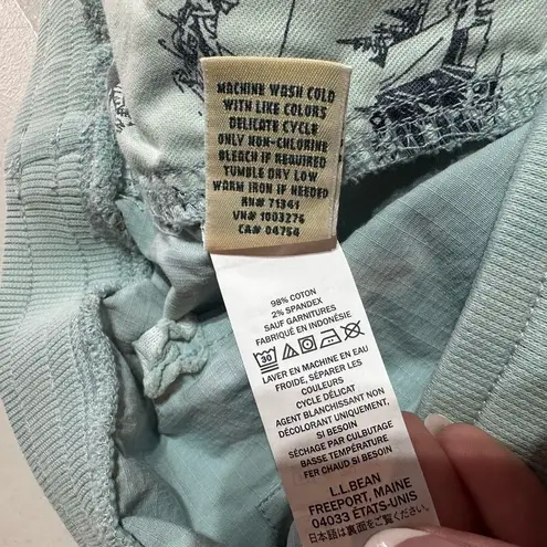 LL Bean Women’s Cargo Utility Camp Pants Crop Blue Size M Trail Hiking Active Size M