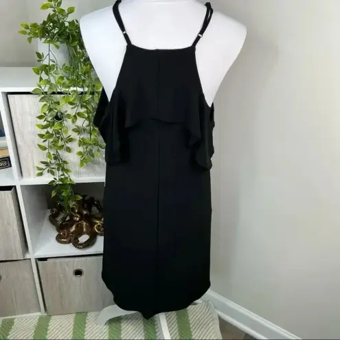 1. State  Black Jersey Knit Draped Shoulder Dress NEW Size M