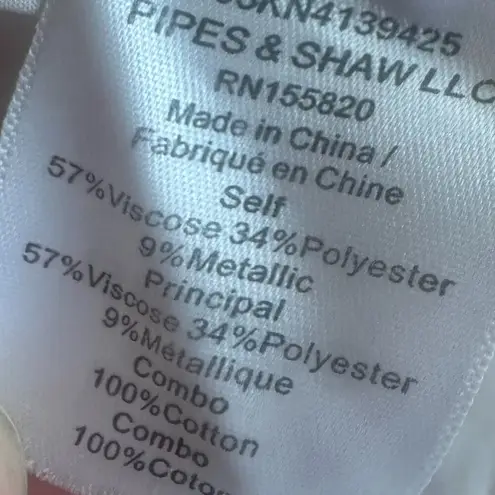 Veronica Beard Kaley Mixed Media Layered Sweater Shirt Metallic Size XS Women's