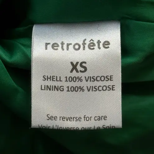 Retrofete Ember Sequin Mini Dress Emerald Green Size XS NWT