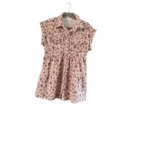 Women's Emily Wonder Pink Floral Striped Mini Dress S