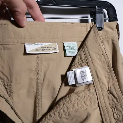ExOfficio Insect Shield Convertible Hiking Pants Womens Size S Beige Outdoor Tan