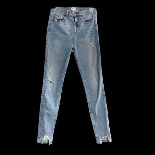 SNEAK PEEK Women’s (Juniors) High Rise Distressed Jeans Size 5 Blue