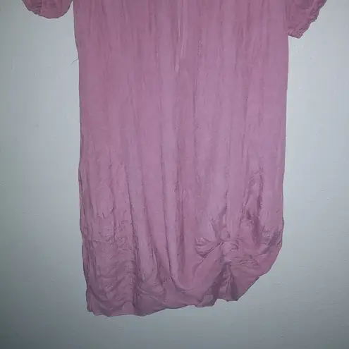 Kings Road LP Cottagecore Boho Peasant Dress Petite in Mauve Pink Size undefined