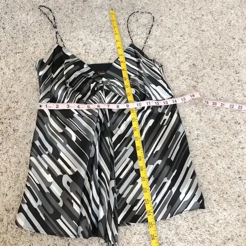 Adrienne Vittadini 🆕 silk camisole tank top plunging v neck black white