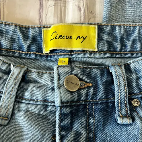 Circus NY Sam Edelman Two Tone High Rise Straight Leg Boyfriend Jeans Size 27 Blue