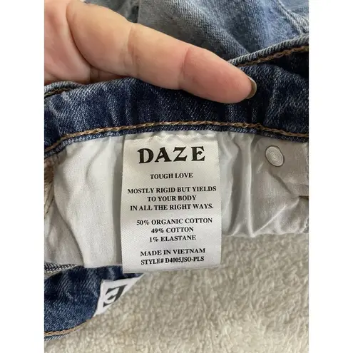 DAZE High rise Tough Love Shorts SZ 26 Blue