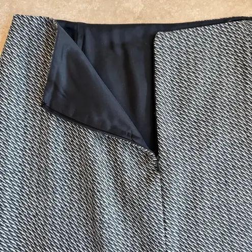 Anne Klein  Black White Geometric Wool Vintage Womens Size 14 Pencil Knee Length