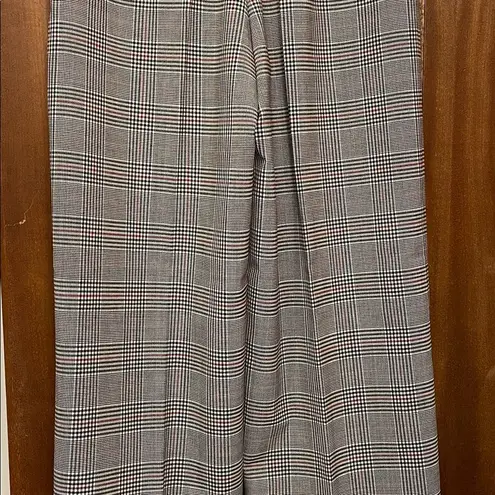 ZARA  Women Glenn Plaid Turned Up Large Cuff Dress Pants NWOT -L