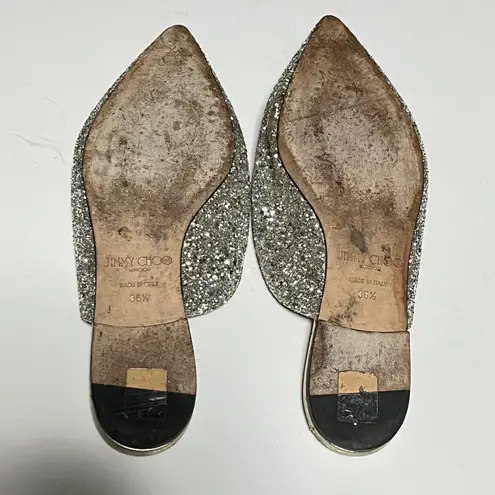 Jimmy Choo US 6 EURO 36 1/2  Women’s Italian Sparkly Holiday Designer Shoes Flats