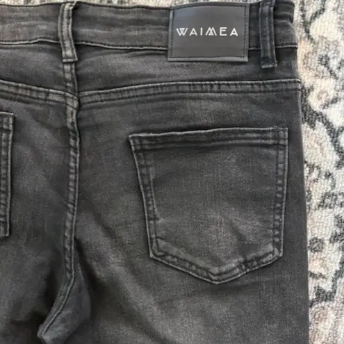 Waimea Jeans 16 Skinny Fit Black Wash Stretch Distressed Streetwear Grunge Goth