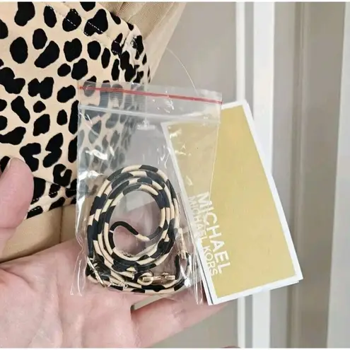 Michael Kors Convertable Cheetah Print Swimsuit Nwt Size 6 Charm Padded Cutouts