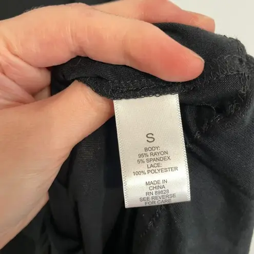 LOGO By Lori Goldstein Layers Tank Top with Broomstick Hem Black Polka Dot Mesh - Image 11