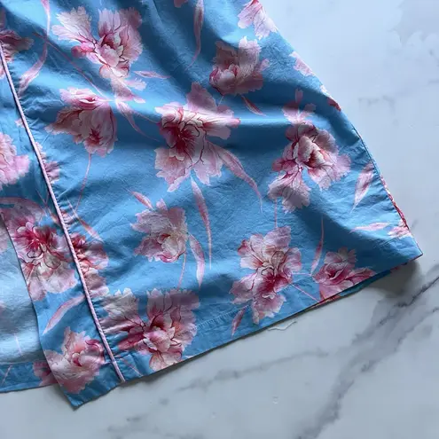 The Cat's Pajamas Celeste Luxe Pima Kimono Robe Cherry Blossom Print Size S/M Yellow Size M