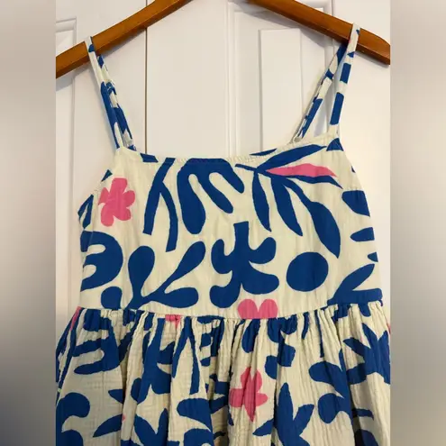 Hanna Andersson Women's Printed Summer Dress Size Medium Blue