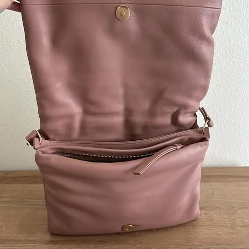 ALLSAINTS Vittoria Soft Leather Shoulder Crossbody Bag TERRACOTTA PINK