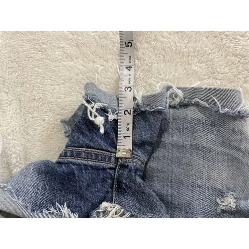 DAZE High rise Tough Love Shorts SZ 26 Blue