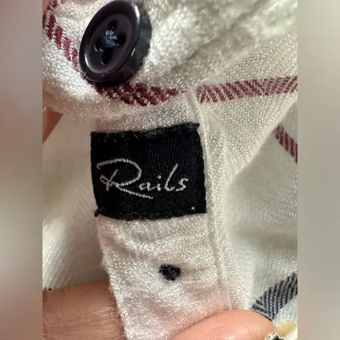 Rails Hunter Soft Slouchy Oversize Dolman Sleeve Button Down Shirt Open Pocket S - Image 8