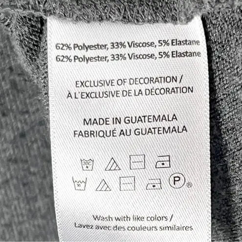 Stella & Dot Heather Gray Boatneck Drop Shoulder 3/4 Sleeves Top, Size XXL