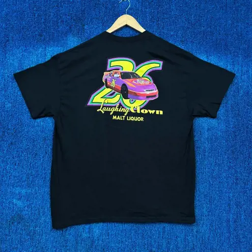 Talladega Nights Movie promo Laughing Clown Malt Liquor Race Car Graphic T-Shirt Size XL