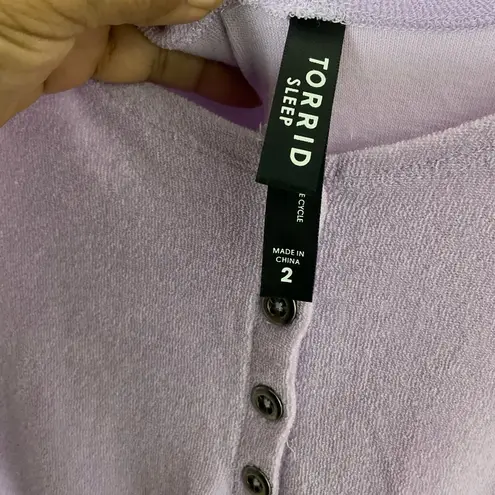 Torrid  Sleep Terry Jumpsuit Size 2X Lavender Lounge