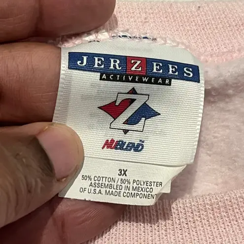 Jerzees Vintage Curves Women Pink 3xl‎ Sweatshirt Fitness Gym Workout