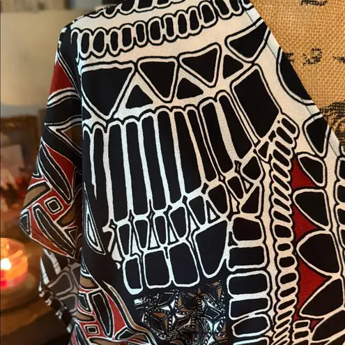 Cato  Modern Tribe in Bossa Nova Multicolor Geometric Print Wrap Dress NWT