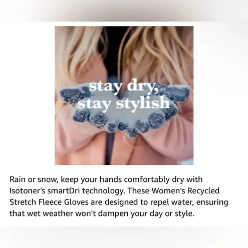 Isotoner women’s gloves in black