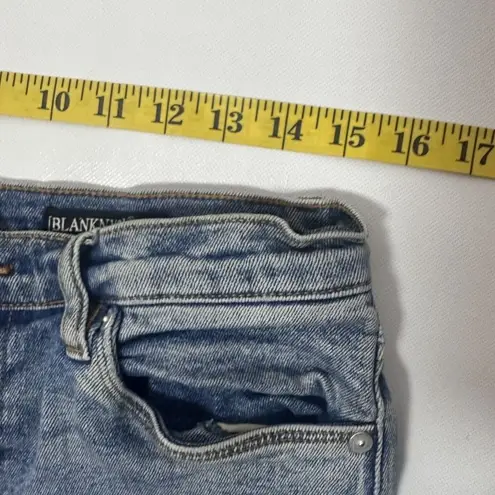 Blank Nyc Jeans Womens 29 Blue Flare The Waverly Stretch Low Rise Distressed