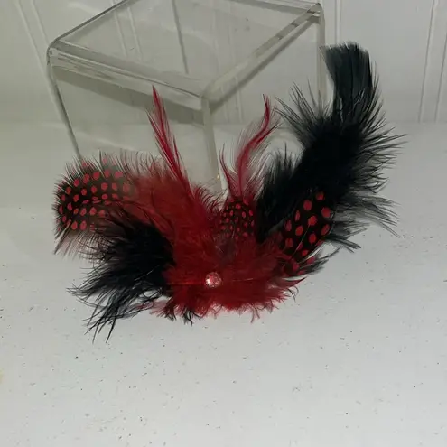 Feather black & red Hair