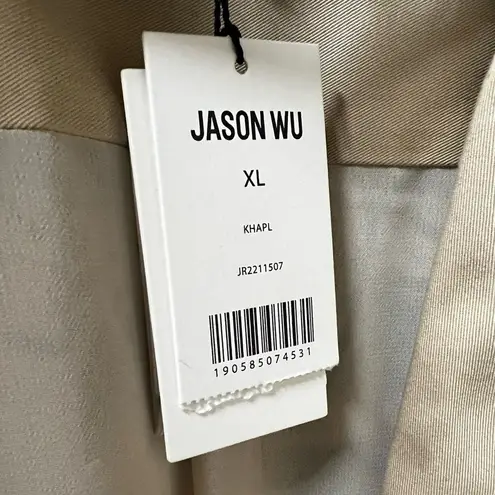 Jason Wu NEW | Floral Print Chiffonpaneled Cotton Gabardine Trench Coat