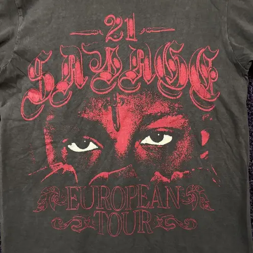 21 Savage American Dream European Tour Oversized Rap T-Shirt M