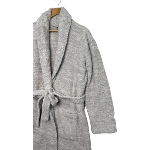 Barefoot Dreams Cozy Chic Robe Womens 2 Tan Solid Long Sleeve Belted Lounge