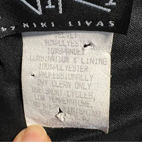 Vtg Niki By Niki Livas Y2K Maxi Evening Dress Sz 8Velvet Top Whimsigoth 90s HOCO Black