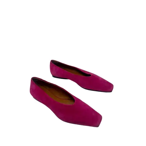 Vagabond Shoemakers Suede Square Toe Flats Pink Size 36/6