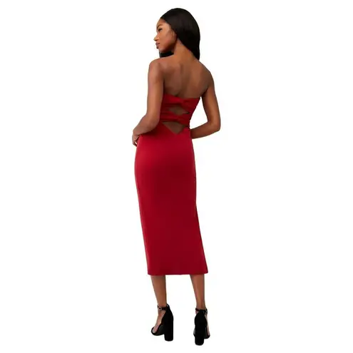Katie May Ashun Knot Back Bodycon Midi Dress Brick Womens Size XS