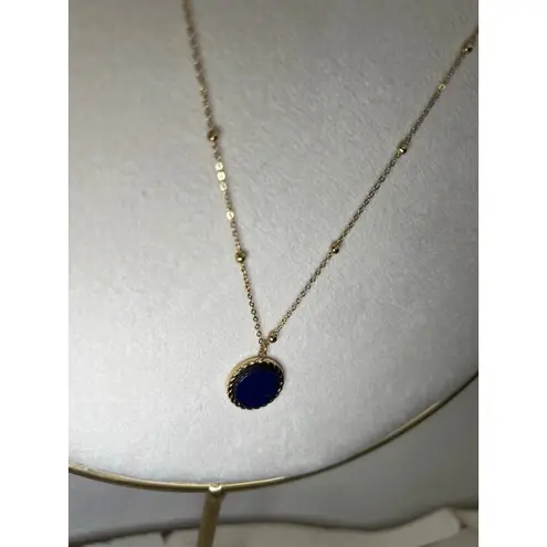 Titanium Steel 14K Gold Plated Elegant Lady Plating Inlay Round Twist | BLUE