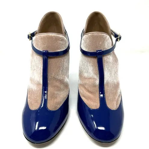 Valentino Garavani leather & velvet heeled booties, made it Italy, size 39.5