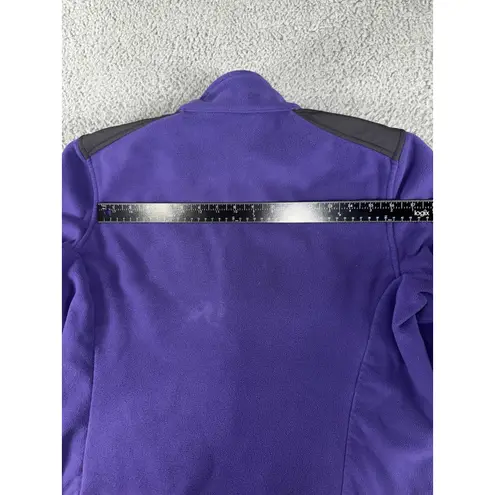 LL Bean Jacket Women Large Fleece Full Zip Polartec Wind Pro Outdoor Purple