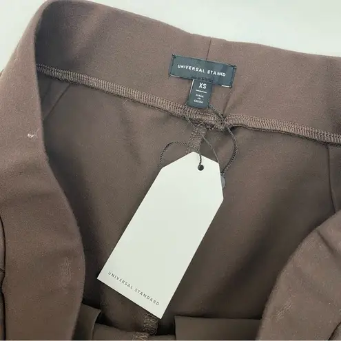 Universal Standard Moro Pocket Signature Ponte Pants With Zipper Earth Brown