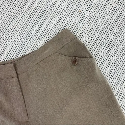 East 5th Petite Cuffed Wide Leg Dress Pants Trousers Taupe Brown 8P