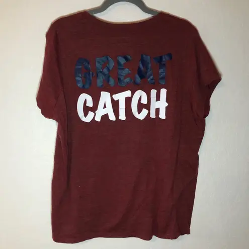 The Great Boston Red Sox Top V Neck Short Sleeve Tee MLB Sz 2X GUC Catch Genuine