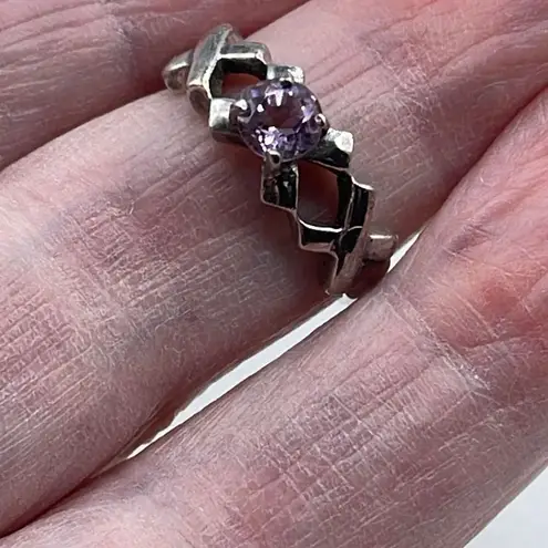 Sterling Silver  and Amethyst ring size 7