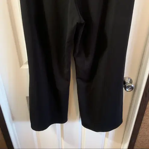 Zenobia Black Lace up Tie Waist Wide Leg Pants 2XL